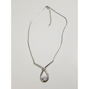 NVC silvertone 16" necklace with an extension Nataliya V. Collister  22224